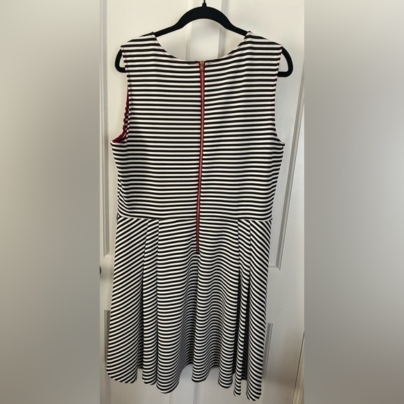 Danny & Nicole Black and White Striped Dress - Picture 2 of 3
